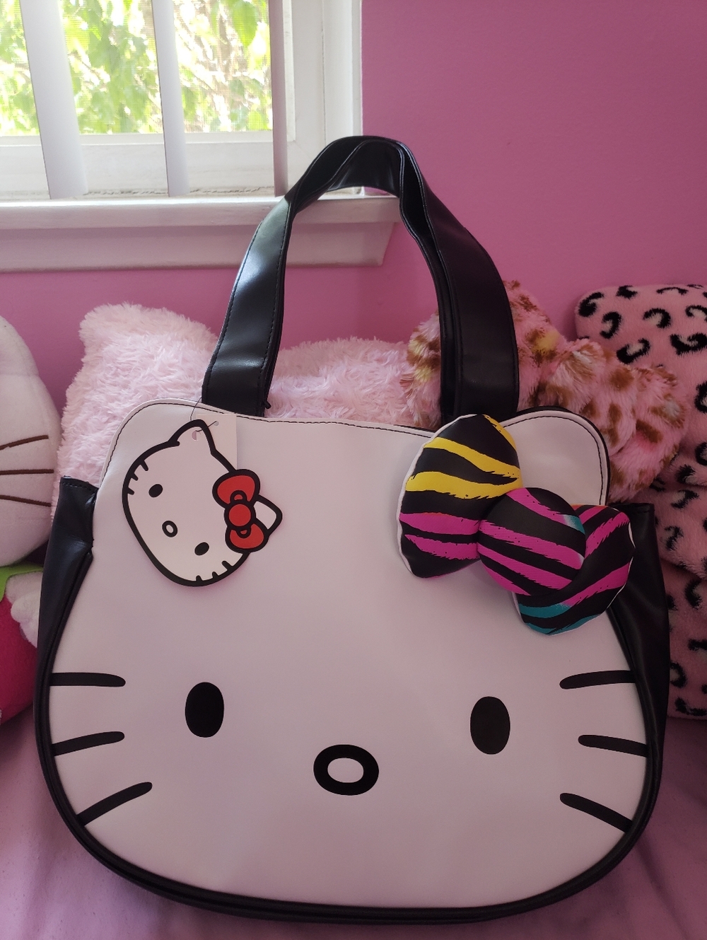 2012 Loungefly Zebra Print Hello Kitty Tote Bag NWT